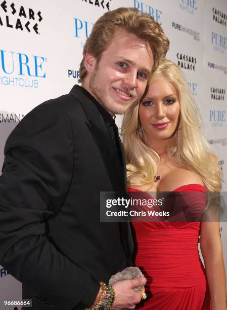 Reality television personalities Spencer Pratt and Heidi Montag attend Pure Nightclub on February 13, 2010 in Las Vegas, Nevada.