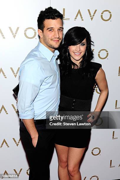 Television personalities Mark Ballas and Joanna Pacitti arrive for "Queen Of Hearts" ball at Lavo Restaurant & Nightclub at The Palazzo on February...
