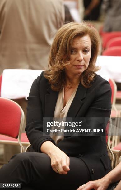 Valerie Trierweiler as she visit the Jean Vilar house on July 15, 2012 in Avignon, southern France, as part of the 66th Avignon Theatre Festival..