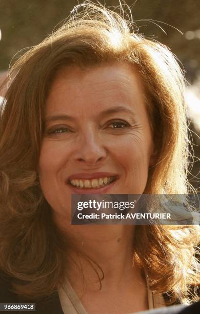 Valerie Trierweiler as she visit the Jean Vilar house on July 15, 2012 in Avignon, southern France, as part of the 66th Avignon Theatre Festival..