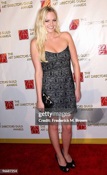Actress Samantha Lavi attends the 14th annual Art Directors Guild Awards at the Beverly Hilton Hotel on February 13, 2010 in Beverly Hills,...