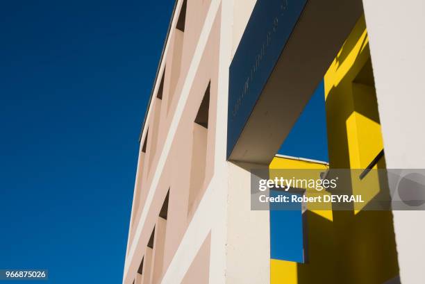 Immeuble d'habitation dans le quartier de la Confluence, 16 janvier 2017, Lyon, France.