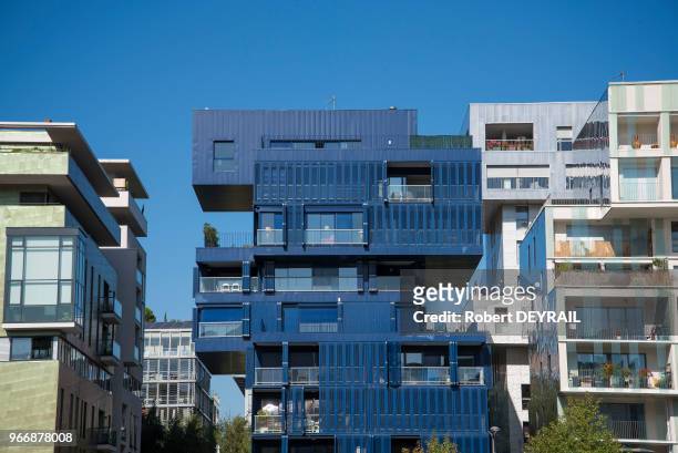 Immeubles d'habitation dans le quartier de la Confluence, 27 septembre 2016, Lyon, France.