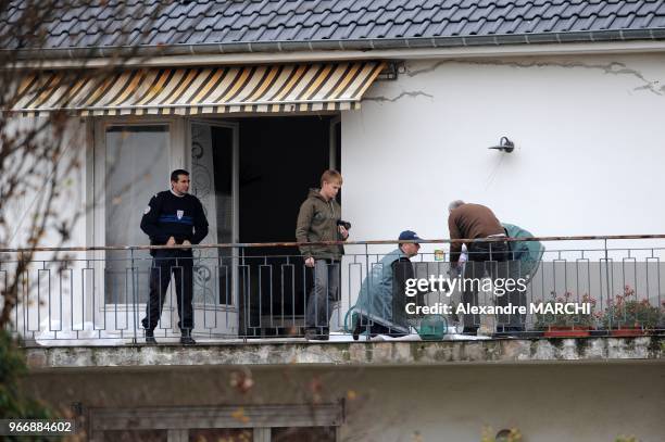 La police scientifique de Strasbourg effectue ce matin encore des investigations dans l'appartement de Karine Albert.