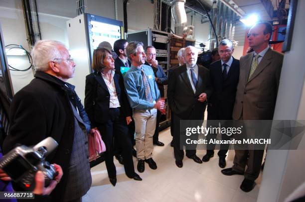 Christine Albanel visite le centre de diffusion de la t?l?vision num?rique terrestre du plateau relais de Nancy - Malzeville.