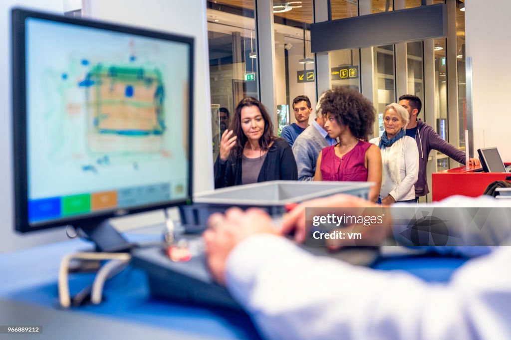 Passengers at TSA security checkpoint