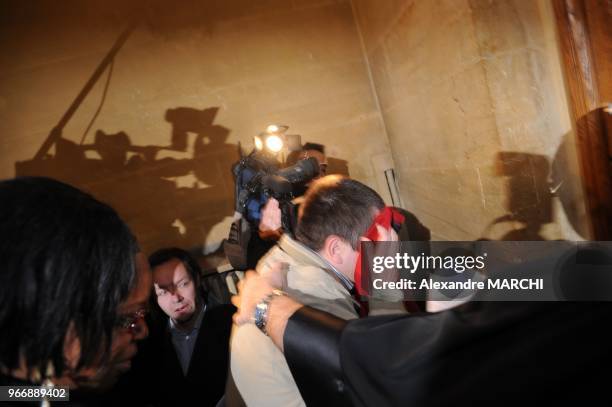 Arrivee au palais de Justice de Metz de Christophe HEJNE, dit Christophe H., qui comparait cet apres-midi devant le tribunal correctionnel de Metz...