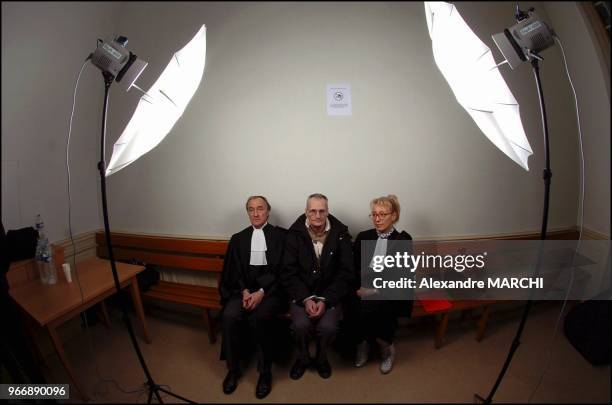 Le serial killer Francis Heaulme pose pour un studio photo alors qu'il est entendu comme temoin lors d'une affaire au tribunal de Nancy. Dans le...