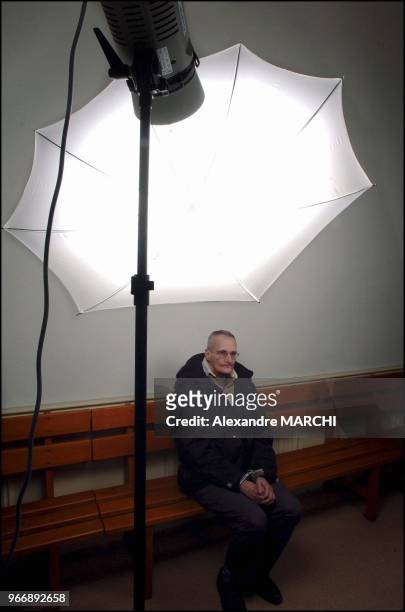 Le serial killer Francis Heaulme pose pour un studio photo alors qu'il est entendu comme temoin lors d'une affaire au tribunal de Nancy. Dans le...