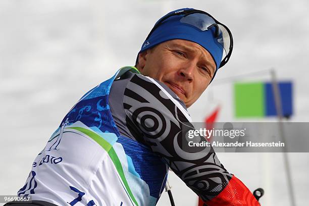 Andreas Birnbacher of Germany competes in the men's biathlon 10 km sprint final on day 3 of the 2010 Winter Olympics at Whistler Olympic Park...