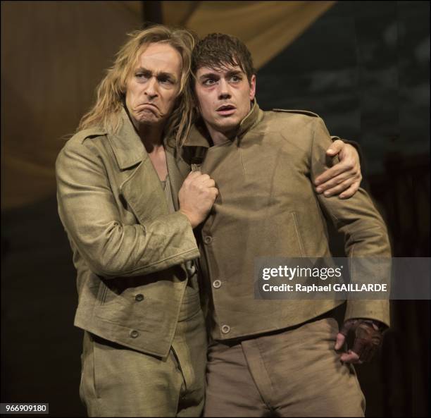 The Comedie-Francaise performs 'Troilus et Cressida' of William Shakespeare from January 26, 2013 to May 5, 2013 at theatre Ephemere, on January 25,...