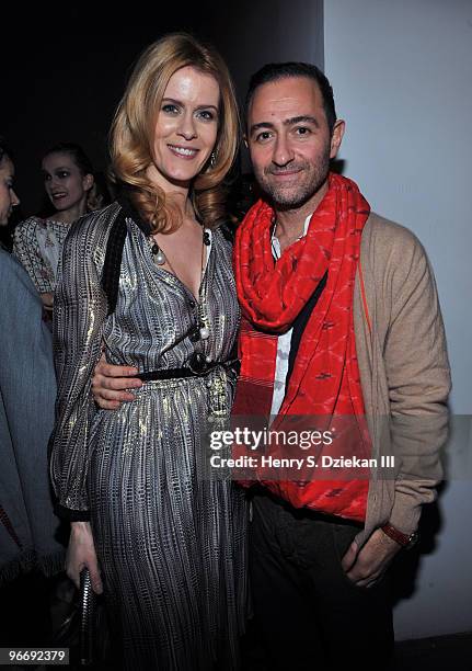 Personality Alex McCord and Designer Diego Binetti attend the Binetti Fall/Winter 2010 fashion show at Exit Art on February 14, 2010 in New York City.