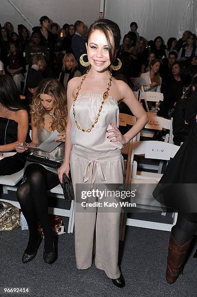 Actress Alexis Dziena attends Mercedes-Benz Fashion Week at Bryant Park on February 14, 2010 in New York, New York.