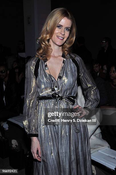 Personality Alex McCord attends the Binetti Fall/Winter 2010 fashion show at Exit Art on February 14, 2010 in New York City.