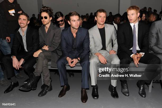 Actor Lee Pace, musician Jared Leto, actors Chace Crawford, Ryan Phillippe and Kellan Lutz attend the Calvin Klein Men's Collection Fall 2010 Fashion...