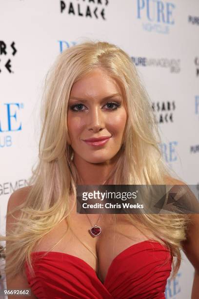 Reality television personality Heidi Montag attends Pure Nightclub on February 13, 2010 in Las Vegas, Nevada.