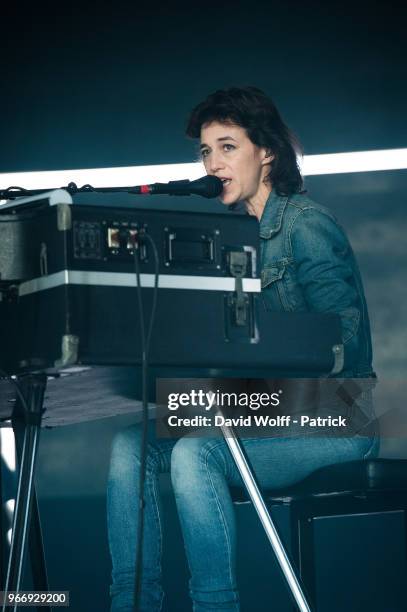 Charlotte Gainsbourg perfroms during We Love Green Festival on June 3, 2018 in Paris, France.