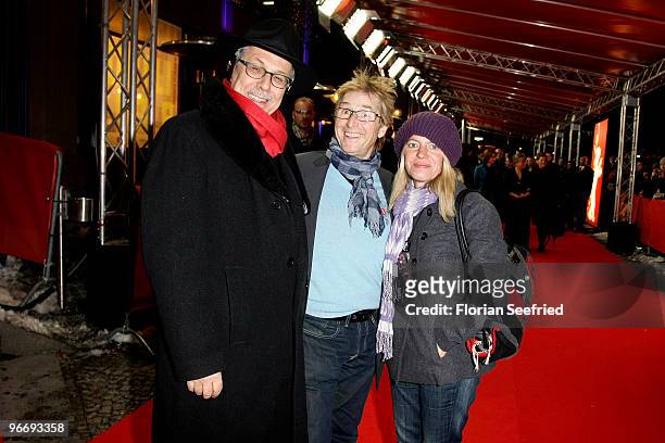 Festival director Dieter Kosslick and actor Martin Semmelrogge and wife Sonja attend the 'Die Friseuse' Premiere during day four of the 60th Berlin...