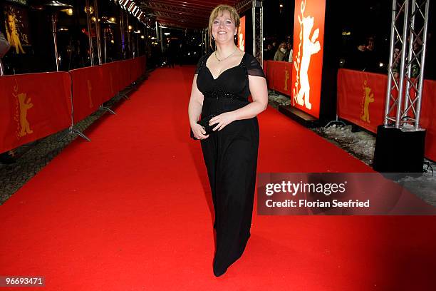 Gabriela Maria Schmeide attends the 'Die Friseuse' Premiere during day four of the 60th Berlin International Film Festival at Friedrichstadtpalast on...