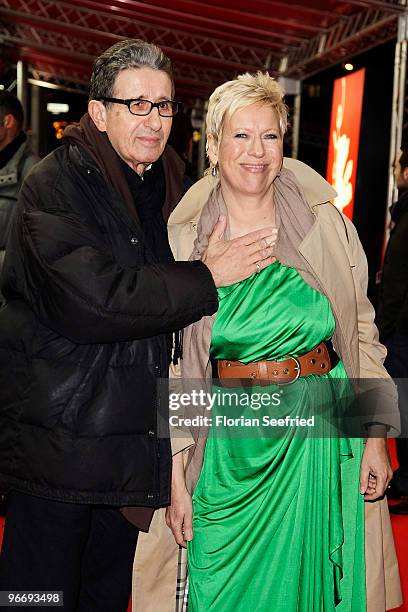 Actor Rolf Zacher and director Doris Doerrie attend the 'Die Friseuse' Premiere during day four of the 60th Berlin International Film Festival at...