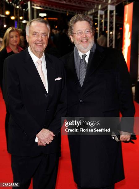 Bernd Neumann and Martin Moszkowicz attend the 'Die Friseuse' Premiere during day four of the 60th Berlin International Film Festival at...