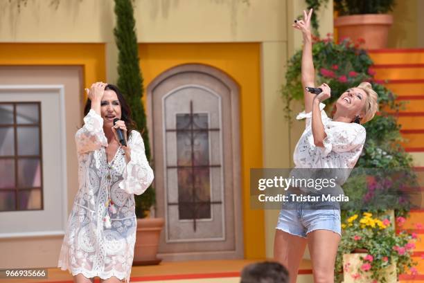 Geschwister Hofmann during the 2nd show of the season of the tv show 'Immer wieder Sonntags' at Europa Park on June 3, 2018 in Rust, Germany.