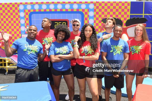 Haha Davis , Leroy Garrett, Rachel Pegram, Chris 'C.T.' Tamburello, Kam Williams, Matthew Broussard, Josh Johnson and Jenna Compono attend Double...