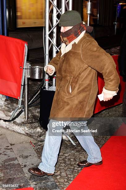 Hape Kerkeling runs into the cinema at the 'Die Friseuse' Premiere during day four of the 60th Berlin International Film Festival at...