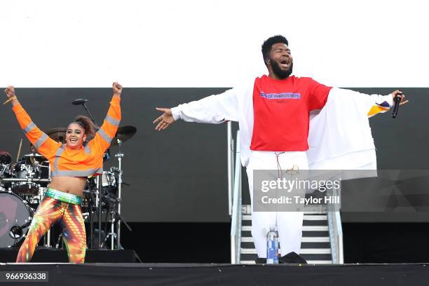 Khalid performs onstage during Day 3 of the 2018 Governors Ball Music Festival at Randall's Island on June 3, 2018 in New York City.