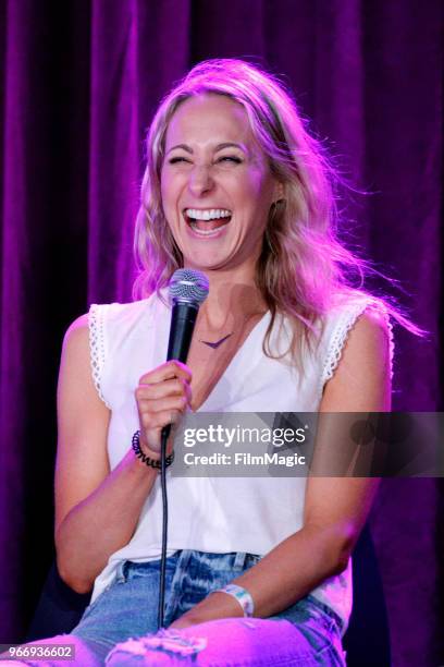 Nikki Glaser performs onstage during 'You Up with Nikki Glaser Live!' in the Room 415 Comedy Club during Clusterfest at Civic Center Plaza and The...