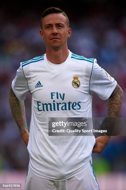 Jose Maria Gutierrez 'Guti' of Real Madrid looks on prior to the Corazon Classic match between Real Madrid Legends and Arsenal Legends at Estadio...