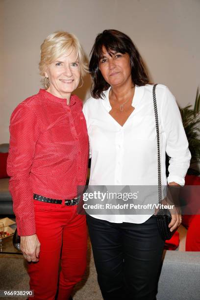 Catherine Ceylac and Valerie Expert attend "Sans Moderation" Laurent Gerra's Show at Palais des Sports on June 2, 2018 in Paris, France.