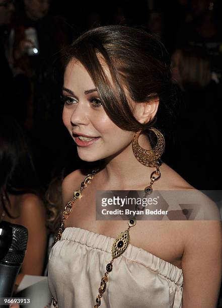 Actress Alexis Dziena attends the Rebecca Taylor Fall 2010 Fashion Show during Mercedes-Benz Fashion Week at The Salon at Bryant Park on February 14,...