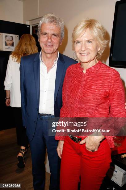 Claude Serillon and Catherine Ceylac attend "Sans Moderation" Laurent Gerra's Show at Palais des Sports on June 2, 2018 in Paris, France.