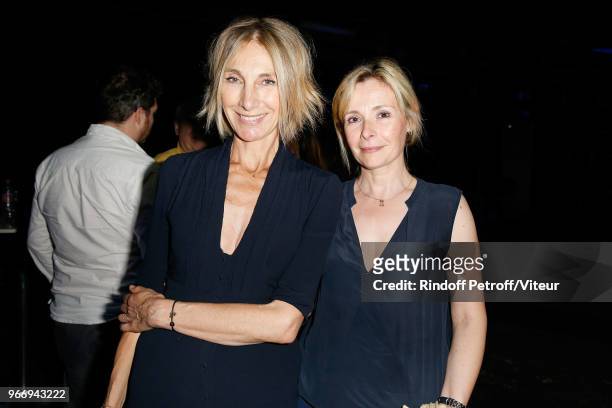 Actresses Francoise Lepine and Florence Maury attend "Sans Moderation" Laurent Gerra's Show at Palais des Sports on May 29, 2018 in Paris, France.