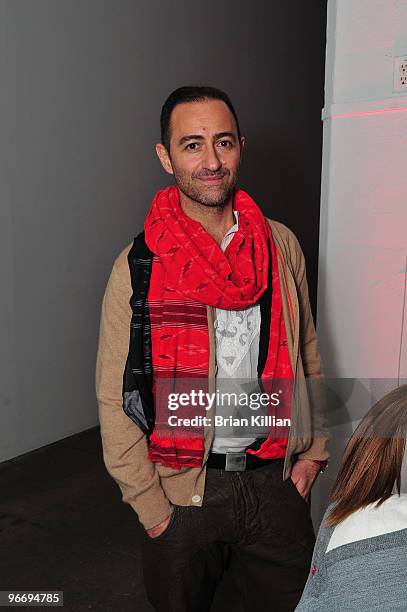 Designer Diego Binetti attends Binetti Fall 2010 during Mercedes-Benz Fashion Week at Exit Art on February 14, 2010 in New York City.