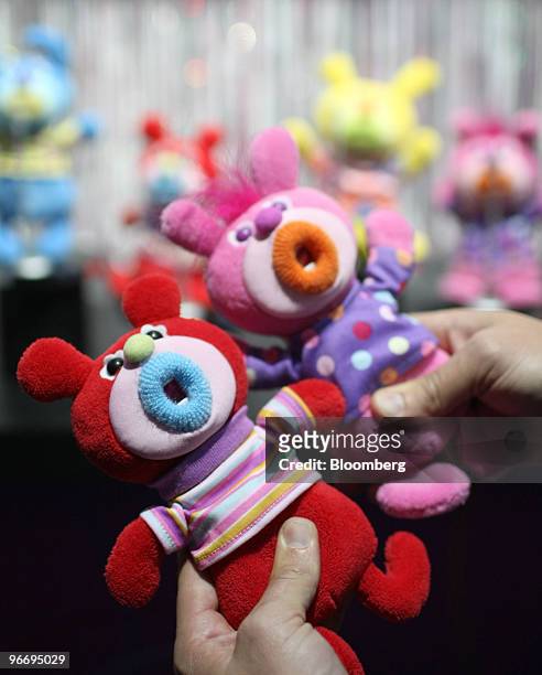 Fisher-Price Sing-a-ma-jigs dolls, a brand of Mattel Inc., are displayed at Toy Fair 2010 in New York, U.S., on Sunday, Feb. 14, 2010. The trade...