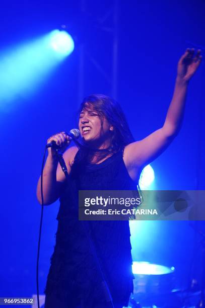 25th Francofolies de La Rochelle.French singer Izia performing live.