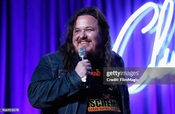 Shane Torres performs onstage in the Larkin Comedy Club during Clusterfest at Civic Center Plaza and The Bill Graham Civic Auditorium on June 3, 2018...