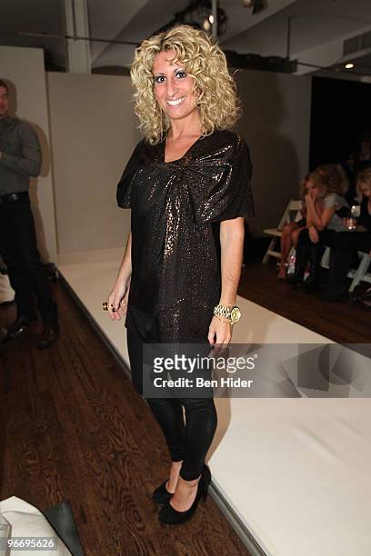 Designer Allison Stewart attends the Leanne Marshall Fall 2010 fashion show at The Union Square Ballroom on February 14, 2010 in New York City.