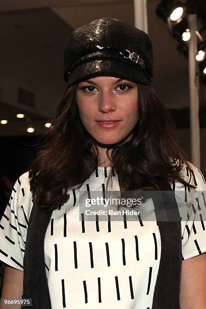 Model Summer Rayne Oakes attends the Leanne Marshall Fall 2010 fashion show at The Union Square Ballroom on February 14, 2010 in New York City.