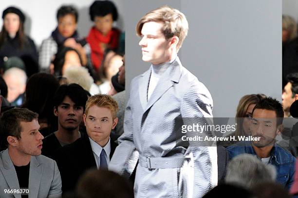 Actors Ryan Phillipe, Kellan Lutz, and athlete Hidetoshi Nakata attend the Calvin Klein Men's Collection Fall 2010 Fashion Show during Mercedes-Benz...
