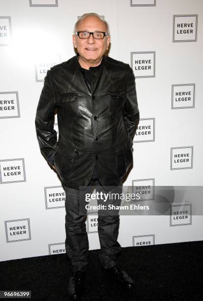 Designer Max Azria backstage at the Herve Leger By Max Azria Fall 2010 fashion show during Mercedes-Benz Fashion Week at Bryant Park on February 14,...