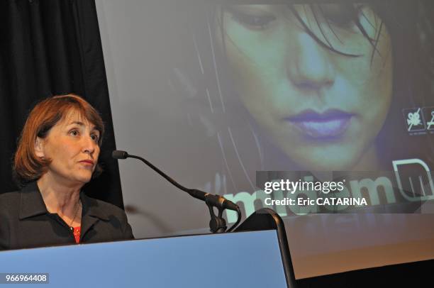 Christine ALBANEL, ministre de la Culture et de la Communication Midem 2008 - Midem Events - MIDEM Inauguration Sunday 10h30 at Midem Midem Events...