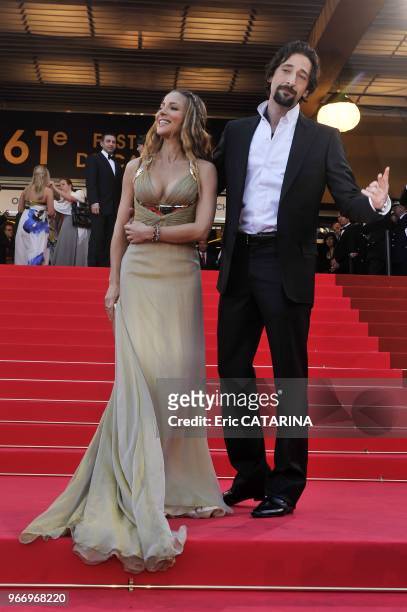 Actor Adrian Brody and girlfriend actress Elsa Pataky.