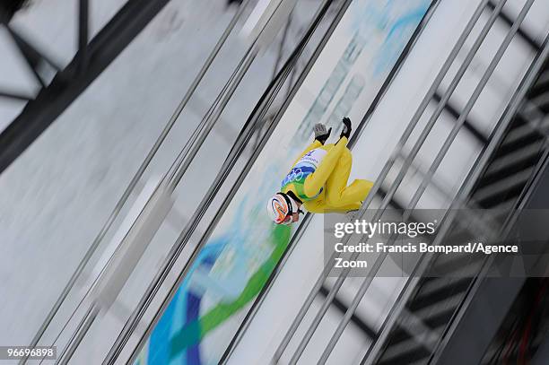 Francois Braud of France is seen during the Nordic Combined Individual NH/10km on Day 3 of the 2010 Vancouver Winter Olympic Games on February 14,...