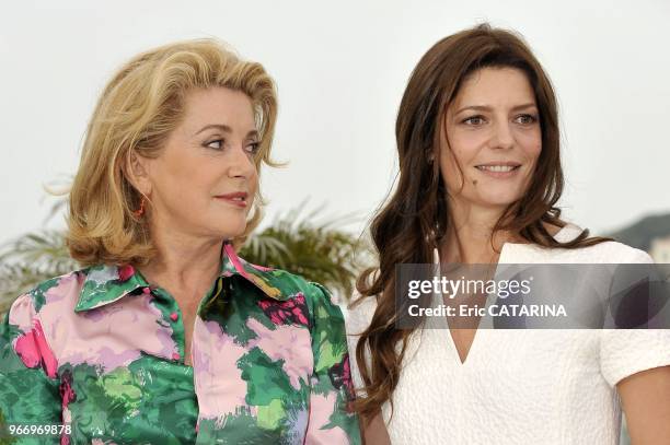 Catherine Deneuve and Chiara Mastroianni Mrs Deneuve is dressed by Balenciaga.