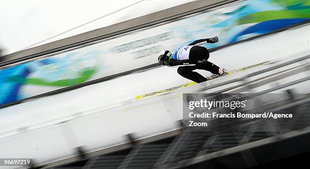 Jason Lamy Chappuis of France takes gold medal during the Nordic Combined Individual NH/10km on Day 3 of the 2010 Vancouver Winter Olympic Games on...