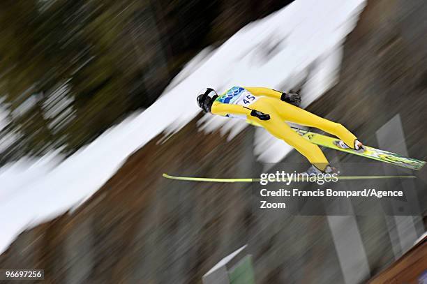 Jason Lamy Chappuis of France takes gold medal during the Nordic Combined Individual NH/10km on Day 3 of the 2010 Vancouver Winter Olympic Games on...