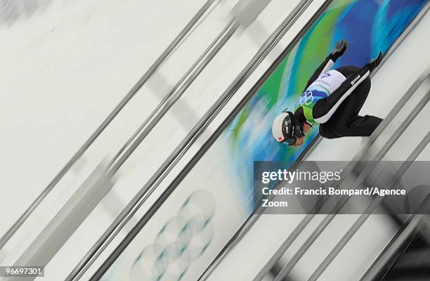 Jason Lamy Chappuis of France takes gold medal during the Nordic Combined Individual NH/10km on Day 3 of the 2010 Vancouver Winter Olympic Games on...